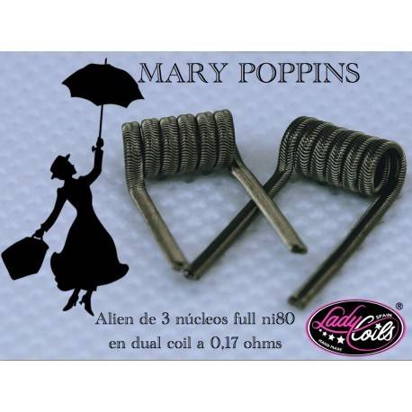 Lady Coils Mary Poppins 0.17 Ohms en Dual Coil